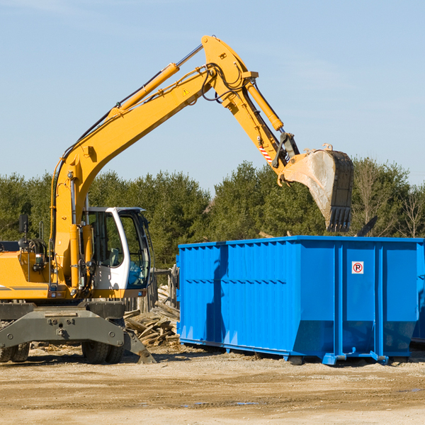 what size residential dumpster rentals are available in Dover GA